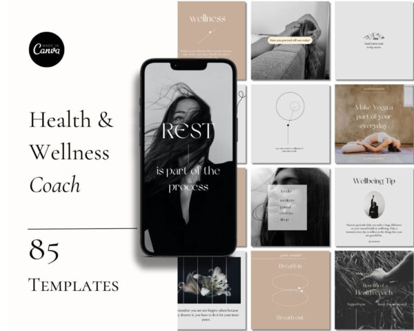 IDEAL FOR: -Nutrition Coaches -Wellness Coaches -Health Coaches -Life Coaches -Self Care Coaches -Self Help Coaches -Yoga Teachers -Bloggers -Content Creators