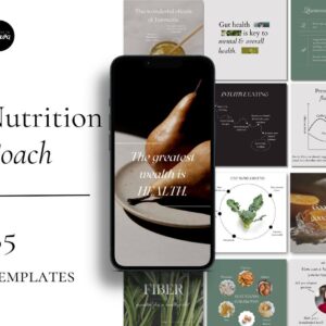Ultimate Nutrition Coach Social Media Pack – Boost Your Online Presence - Transform your nutrition coaching business with our Ultimate Nutrition Coach Social Media Pack! This comprehensive bundle features 85 stunning templates in two optimal sizes: Posts (1080 x 1080) and Stories (1080 x 1920), specifically designed to elevate your Instagram game. Perfect for nutrition coaches, dietitians, and wellness experts, these templates will help you increase visibility, attract followers, and skyrocket engagement. Why Choose Our Social Media Pack? - Professionally Designed: Each template is beautifully curated with a minimalist aesthetic, ensuring your content looks polished and professional. - Versatile & Customizable: Easily personalize the templates to match your brand’s color scheme and style, making your Instagram feed uniquely yours. - Engagement Boosting: Designed to captivate your audience, these templates are perfect for sharing nutrition tips, promoting services, client testimonials, healthy recipes, and more. - Time-Saving: Spend less time designing and more time focusing on your clients. Our templates make content creation quick and hassle-free. - Small Business Friendly: Tailored for small business owners looking to enhance their social media presence and grow their online community. Key Features: - 85 unique templates (Post: 1080 x 1080, Story: 1080 x 1920) - Minimalist and elegant design - Perfect for Instagram growth and engagement - Easy-to-edit in Canva or Photoshop - Ideal for nutrition coaches, dietitians, wellness coaches, and small business owners Unlock Your Instagram Potential: Stand out in the crowded wellness space with visually appealing content that resonates with your audience. Our Nutrition Coach Social Media Pack is your secret weapon for building a strong, professional brand presence on Instagram. Don’t miss out on this opportunity to boost your social media strategy and grow your business. Get your Ultimate Nutrition Coach Social Media Pack today and start transforming your Instagram! All elements are editable: text, colours, photos, fonts.etc. Feel free to reach out for me if you need help editing them, I would be happy to assist you! You will receive: - 85 Instagram Square Posts - 1080x1080 - 85 Instagram Story Posts - 1080x1920 - PDF file containing a link to the IG templates IDEAL FOR: - Nutrition Coaches - Fitness Coaches - Wellness Coaches - Health Coaches - Life Coaches - Self Care Coaches - Self Help Coaches - Yoga Teachers - Bloggers - Content Creators IMPORTANT: ⋆ Personal use only. It means this product can not be resold for commercial use. ⋆ This item is a digital product. ⋆ No physical item will be shipped. ⋆As the product is digital, all sales are final and no refunds will be provided. ⋆ By purchasing this product, you agree not to distribute or share the template link to others. ⋆ You are not permitted to create 'print on demand' products, or digital templates for sale (eg: Canva templates) from these assets. If you have any questions, concerns, or hesitations, please feel free to reach out! How it works: 1. Purchase the template. 2. You will receive a PDF file, containing the link to your templates. Way to acces this file go to Account > Purchase & Reviews > Your Order. 3. Open the link in the PDF file to be redirected to Canva, where you can edit or download your templates if you want (open on your computer, not on your phone). 4. You can edit the templates as much as you like in Canva. Then download it to your computer or phone. 5. Upload the posts to your Instagram account