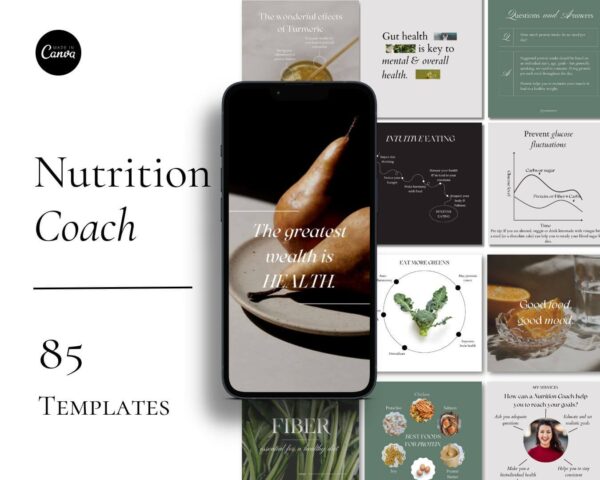 Ultimate Nutrition Coach Social Media Pack – Boost Your Online Presence - Transform your nutrition coaching business with our Ultimate Nutrition Coach Social Media Pack! This comprehensive bundle features 85 stunning templates in two optimal sizes: Posts (1080 x 1080) and Stories (1080 x 1920), specifically designed to elevate your Instagram game. Perfect for nutrition coaches, dietitians, and wellness experts, these templates will help you increase visibility, attract followers, and skyrocket engagement. Why Choose Our Social Media Pack? - Professionally Designed: Each template is beautifully curated with a minimalist aesthetic, ensuring your content looks polished and professional. - Versatile & Customizable: Easily personalize the templates to match your brand’s color scheme and style, making your Instagram feed uniquely yours. - Engagement Boosting: Designed to captivate your audience, these templates are perfect for sharing nutrition tips, promoting services, client testimonials, healthy recipes, and more. - Time-Saving: Spend less time designing and more time focusing on your clients. Our templates make content creation quick and hassle-free. - Small Business Friendly: Tailored for small business owners looking to enhance their social media presence and grow their online community. Key Features: - 85 unique templates (Post: 1080 x 1080, Story: 1080 x 1920) - Minimalist and elegant design - Perfect for Instagram growth and engagement - Easy-to-edit in Canva or Photoshop - Ideal for nutrition coaches, dietitians, wellness coaches, and small business owners Unlock Your Instagram Potential: Stand out in the crowded wellness space with visually appealing content that resonates with your audience. Our Nutrition Coach Social Media Pack is your secret weapon for building a strong, professional brand presence on Instagram. Don’t miss out on this opportunity to boost your social media strategy and grow your business. Get your Ultimate Nutrition Coach Social Media Pack today and start transforming your Instagram! All elements are editable: text, colours, photos, fonts.etc. Feel free to reach out for me if you need help editing them, I would be happy to assist you! You will receive: - 85 Instagram Square Posts - 1080x1080 - 85 Instagram Story Posts - 1080x1920 - PDF file containing a link to the IG templates IDEAL FOR: - Nutrition Coaches - Fitness Coaches - Wellness Coaches - Health Coaches - Life Coaches - Self Care Coaches - Self Help Coaches - Yoga Teachers - Bloggers - Content Creators IMPORTANT: ⋆ Personal use only. It means this product can not be resold for commercial use. ⋆ This item is a digital product. ⋆ No physical item will be shipped. ⋆As the product is digital, all sales are final and no refunds will be provided. ⋆ By purchasing this product, you agree not to distribute or share the template link to others. ⋆ You are not permitted to create 'print on demand' products, or digital templates for sale (eg: Canva templates) from these assets. If you have any questions, concerns, or hesitations, please feel free to reach out! How it works: 1. Purchase the template. 2. You will receive a PDF file, containing the link to your templates. Way to acces this file go to Account > Purchase & Reviews > Your Order. 3. Open the link in the PDF file to be redirected to Canva, where you can edit or download your templates if you want (open on your computer, not on your phone). 4. You can edit the templates as much as you like in Canva. Then download it to your computer or phone. 5. Upload the posts to your Instagram account