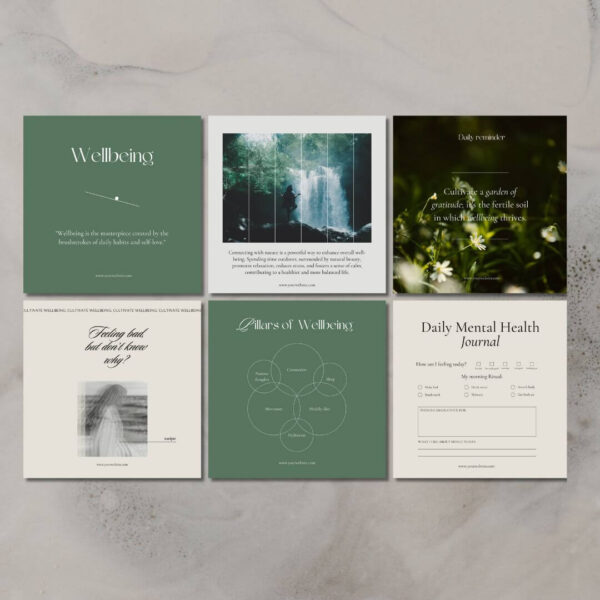 IDEAL FOR: -Nutrition Coaches Coaching -Health Coaches -Life Coaches -Self Care Coaches -Self Help Coaches -Yoga Teachers -Creative content Creative posts Instagram Premium Templates for coaches Contains Carousel Posts Creative design Wellbeing coach