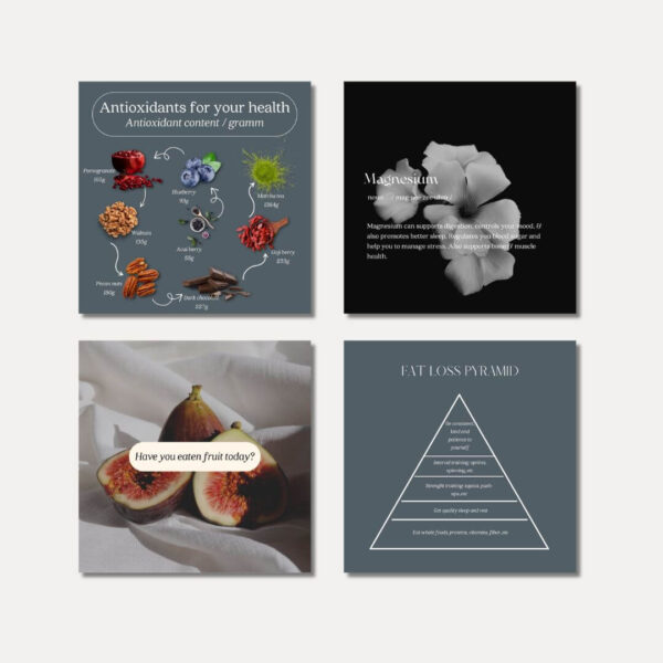 Ultimate Nutrition Coach Social Media Pack – Boost Your Online Presence - Transform your nutrition coaching business with our Ultimate Nutrition Coach Social Media Pack! This comprehensive bundle features 85 stunning templates in two optimal sizes: Posts (1080 x 1080) and Stories (1080 x 1920), specifically designed to elevate your Instagram game.