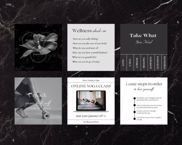 By using our product, you can save a substantial amount of time that would otherwise be dedicated to designing posts and generating content. The procedure is uncomplicated - just customize the posts according to your preferences, retrieve them, and publish! All elements are editable: text, colours, photos, fonts.etc. Feel free to reach out for me if you need help editing them, I would be happy to assist you! You will receive: -40 Instagram Square Posts - 1080x1080 -40 Instagram Portrait Posts - 1080x1350 -40 Instagram Story Posts - 1080x1920 - PDF file containing a link to the IG templates IDEAL FOR: -Nutrition Coaches -Wellness Coaches -Health Coaches -Life Coaches -Self Care Coaches -Self Help Coaches -Yoga Teachers -Bloggers -Content Creators
